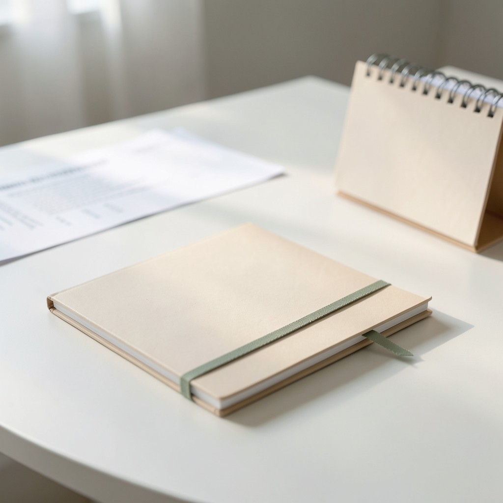 Calendario laboral junto a un contrato abierto en un escritorio